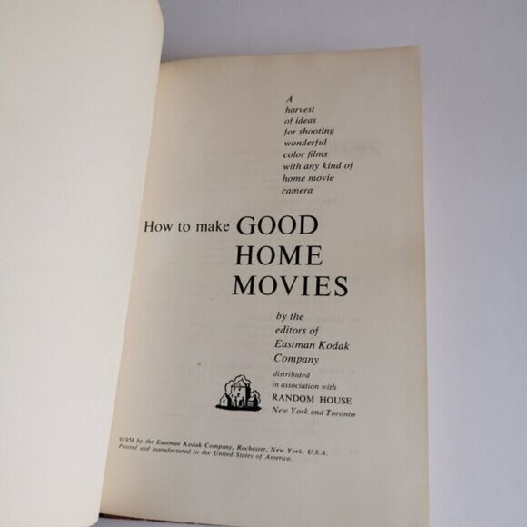 1950s How To Make Good Home Movies Book Eastman Kodak Guide Amateur Photographer - Picture 3 of 9